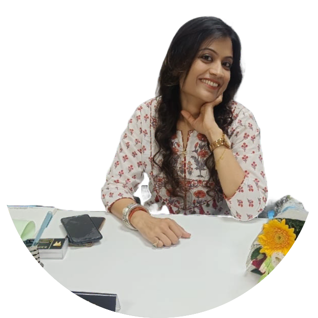 Dr. Surbhi Jain at her clinic with beautyful smile